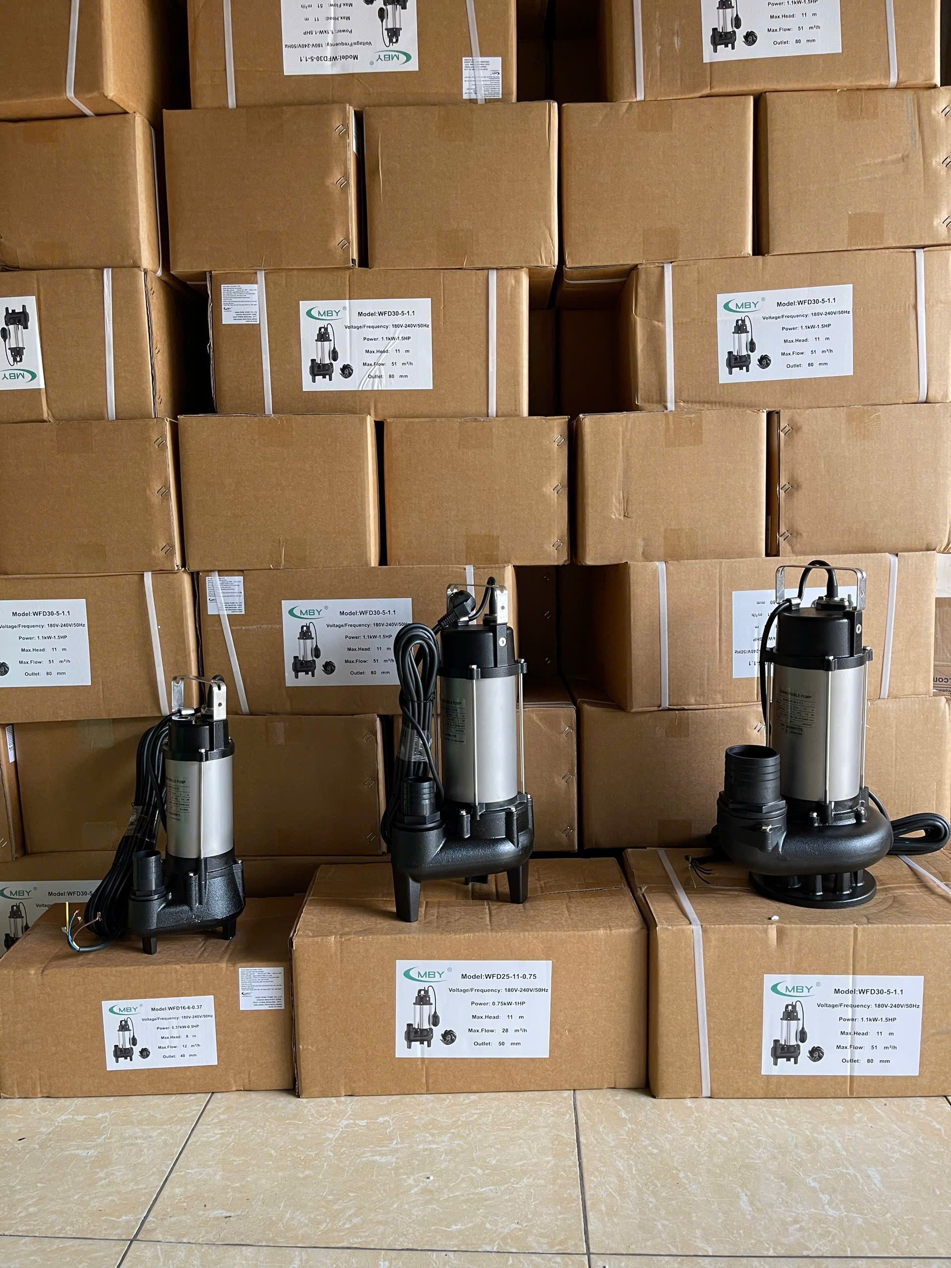 Máy bơm chìm MBY WFD50-9-2.2A